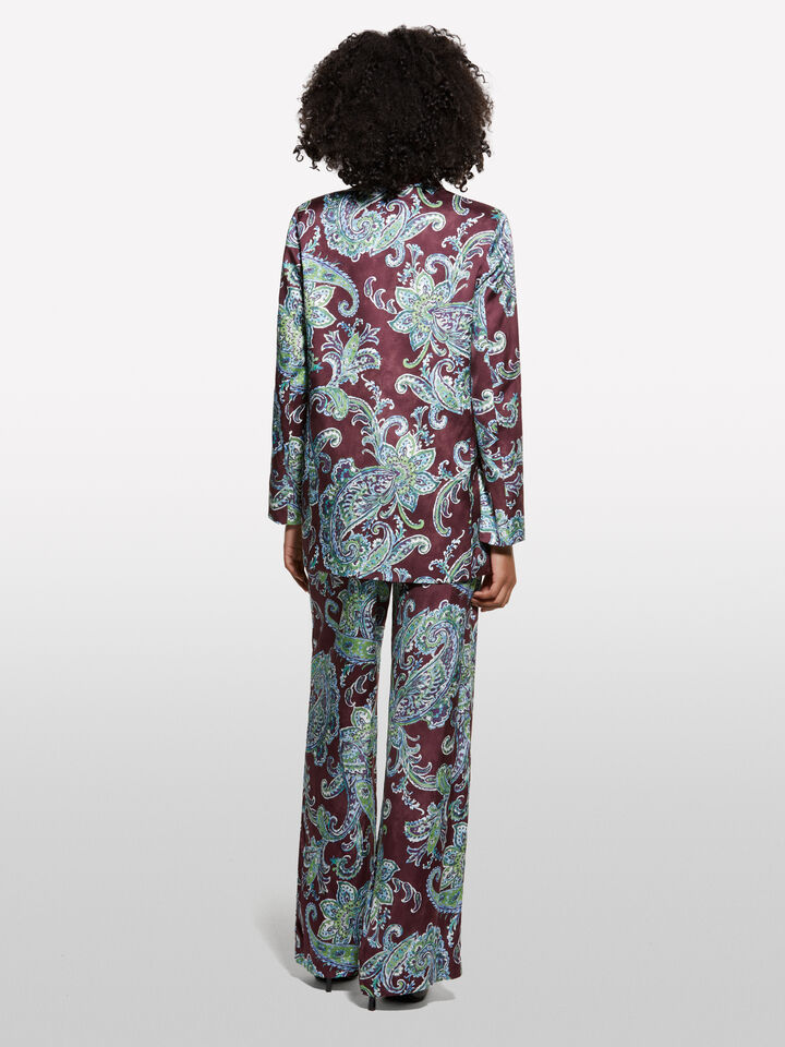 Paisley pattern open blazer - women's blazers - Multi-color | Sisley image number 2